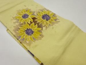 縮緬地向日葵模様名古屋帯